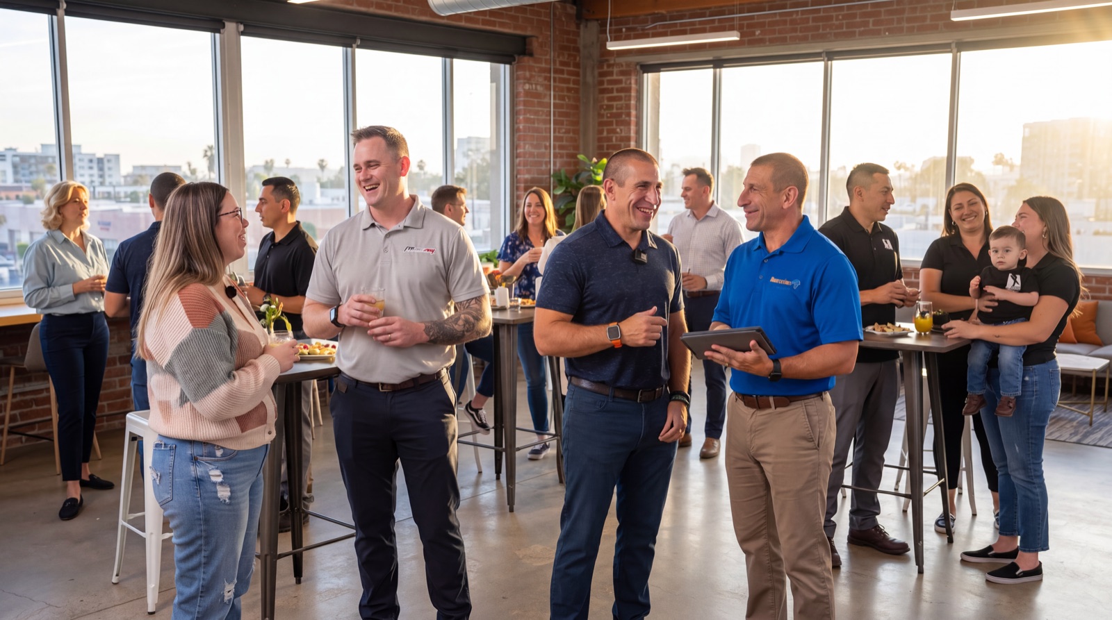 Local business owners networking