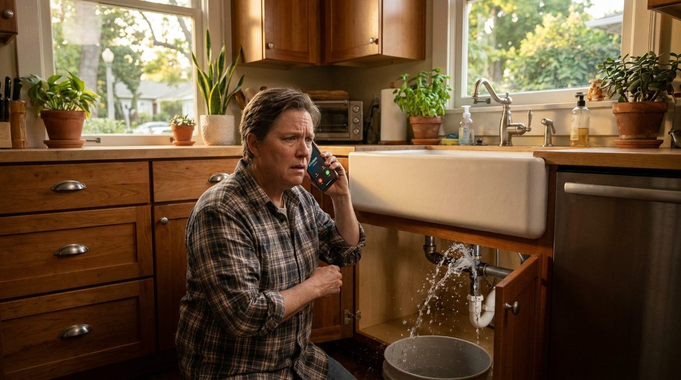 Homeowner calling for emergency service